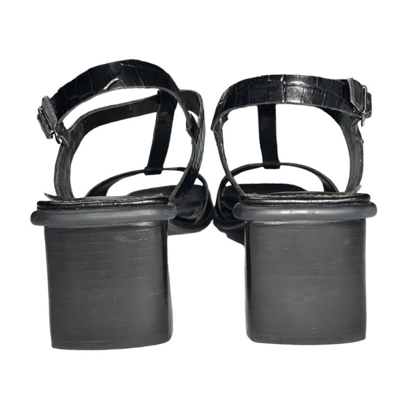 BANDOLINO *Vintage* (EUC) Kendra Black Leather T Strap Sandals, Size 9.5 - Picture 4 of 12